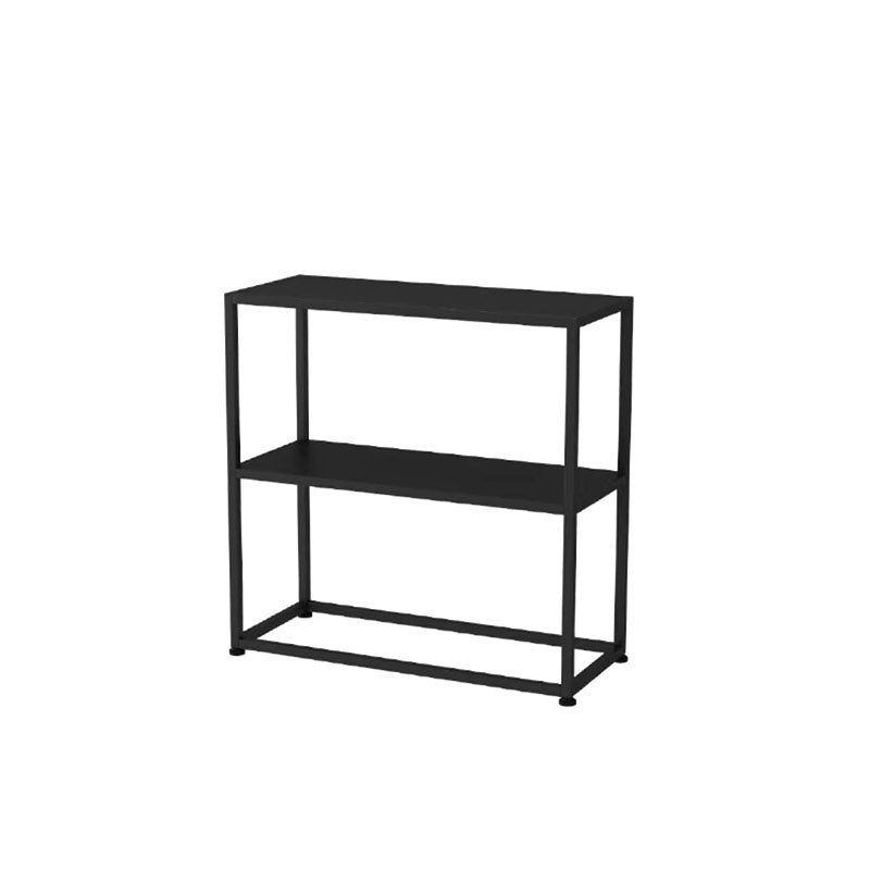 Metal Frame Bookshelf Modern Black / White Open Storage Bookcase