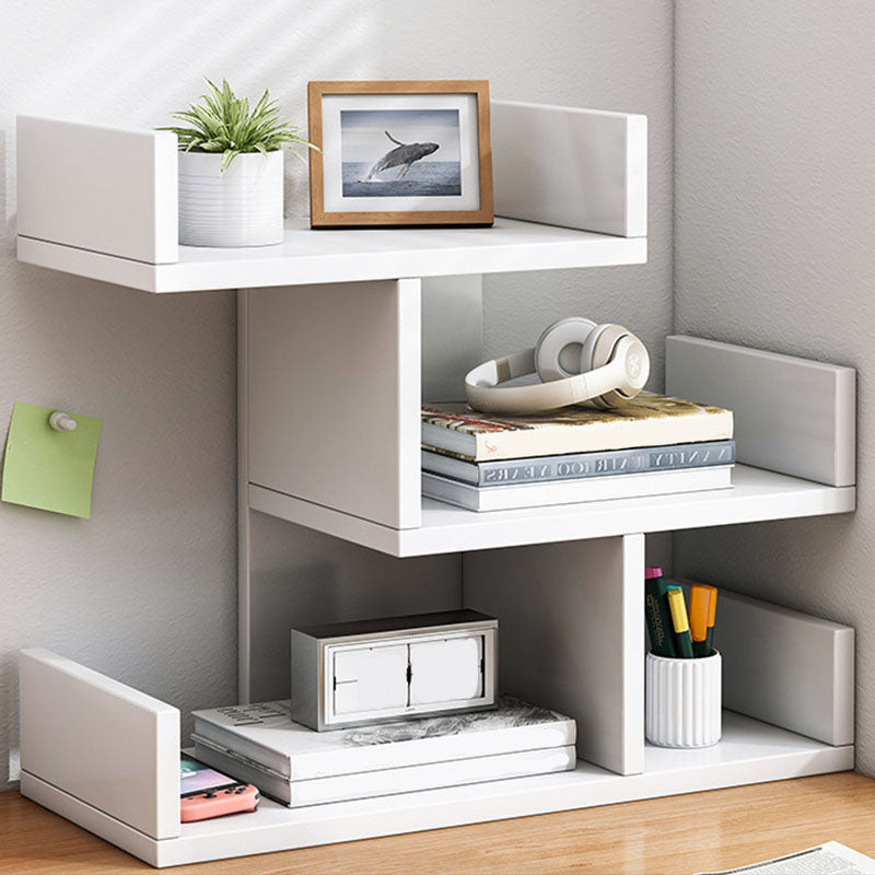 Geometry Artificial Wood Bookshelf Modern Open Storage Bookcase