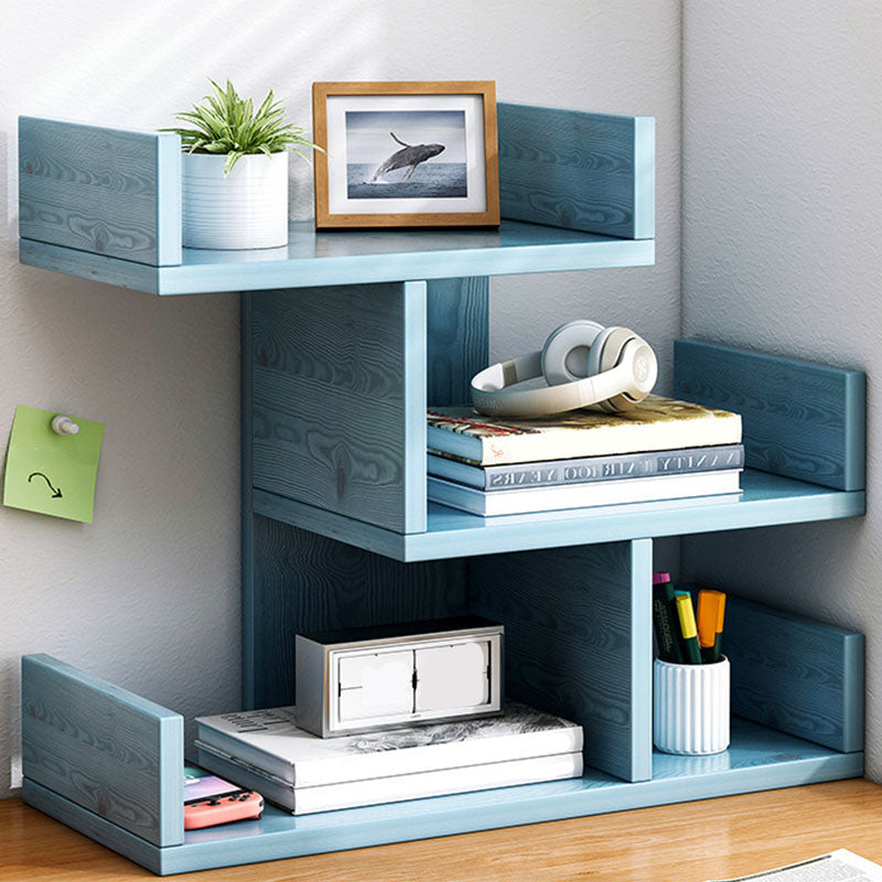 Geometry Artificial Wood Bookshelf Modern Open Storage Bookcase