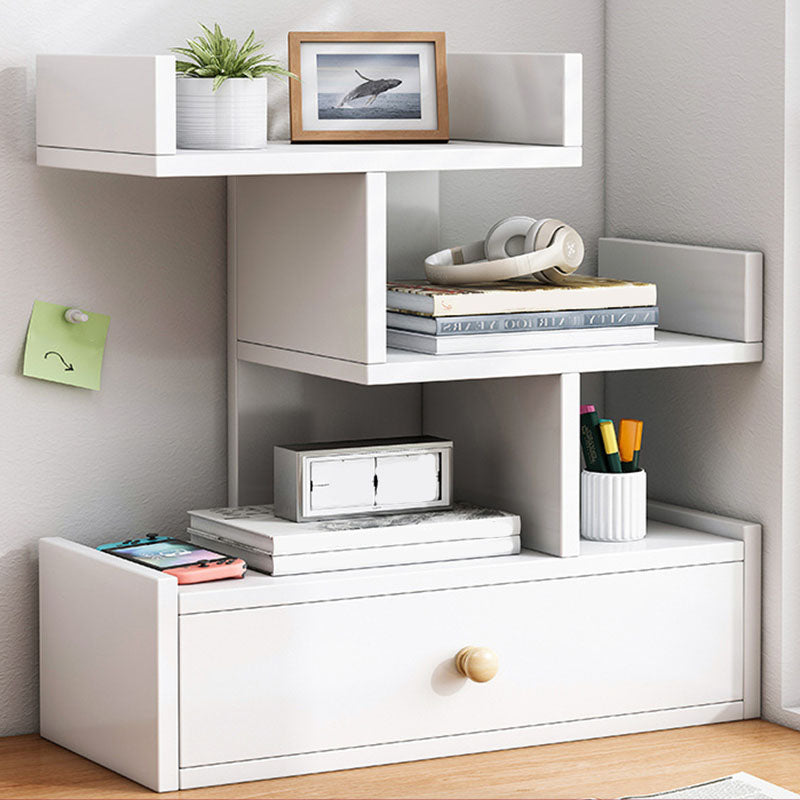 Geometry Artificial Wood Bookshelf Modern Open Storage Bookcase