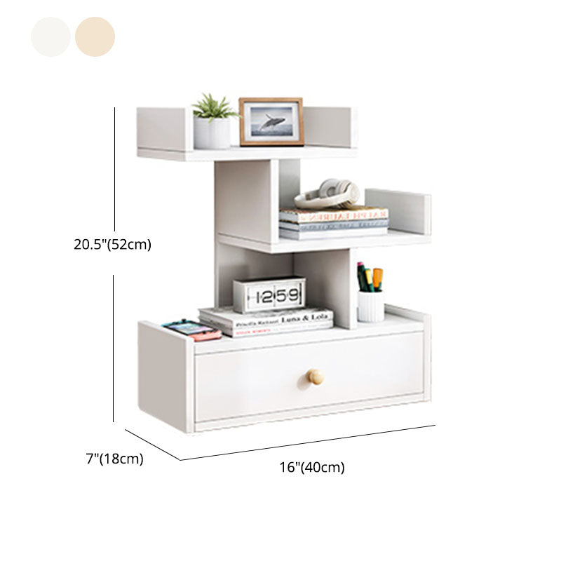 Geometry Artificial Wood Bookshelf Modern Open Storage Bookcase
