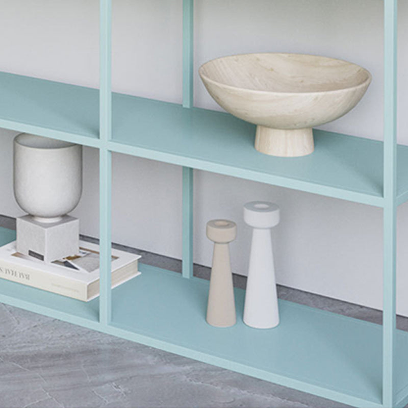 Vertical Metal Frame Bookshelf Modern Open Storage Bookcase , 10" W X 71" H