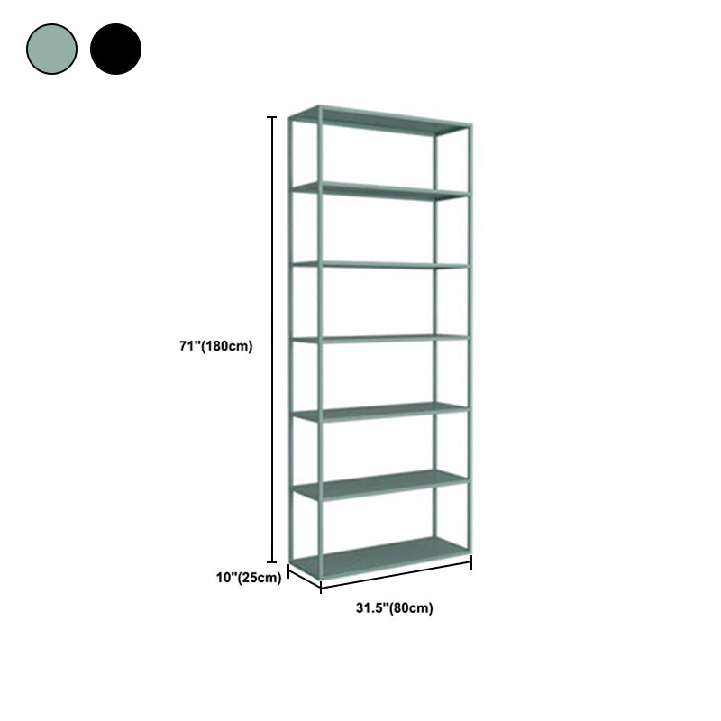 Vertical Metal Frame Bookshelf Modern Open Storage Bookcase , 10" W X 71" H