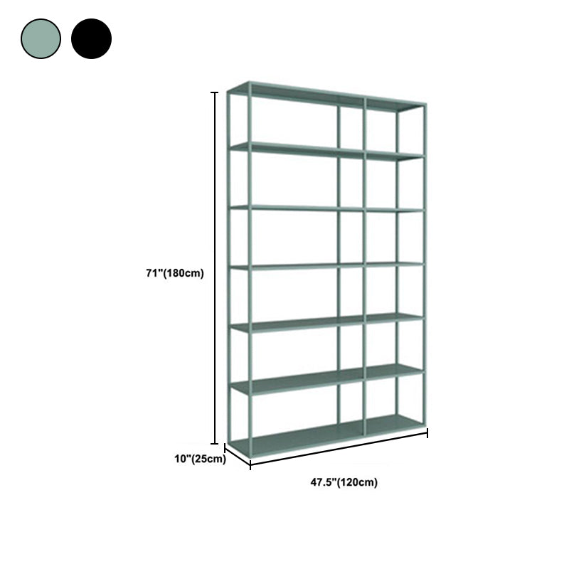 Vertical Metal Frame Bookshelf Modern Open Storage Bookcase , 10" W X 71" H