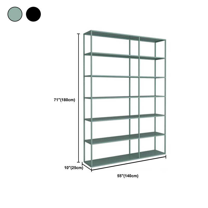 Vertical Metal Frame Bookshelf Modern Open Storage Bookcase , 10" W X 71" H