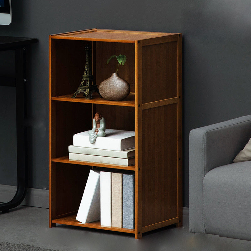 12" W Vertical Wooden Bookshelf Modern Closed Storage Bookcase