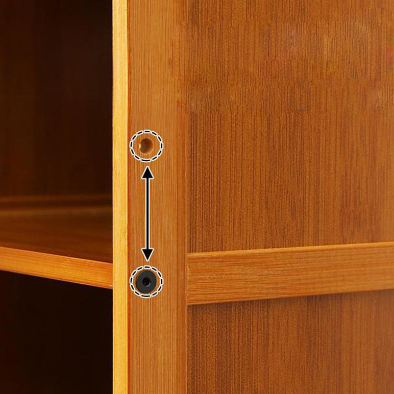 12" W Vertical Wooden Bookshelf Modern Closed Storage Bookcase