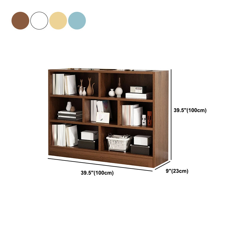39.4" H X 9.1"W Engineered Wood Bookcase Modern Closed Back Standard Book Shelf
