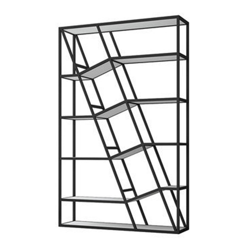 Modern Metal Bookcase Open Shelf Bookshelf for Living Room 70.9" H X 11.8" W
