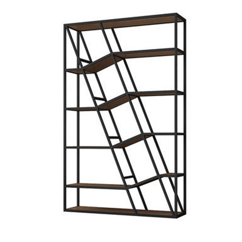 Modern Metal Bookcase Open Shelf Bookshelf for Living Room 70.9" H X 11.8" W