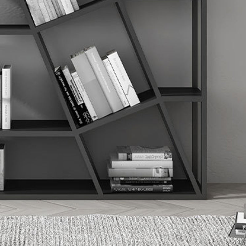 Modern Metal Bookcase Open Shelf Bookshelf for Living Room 70.9" H X 11.8" W