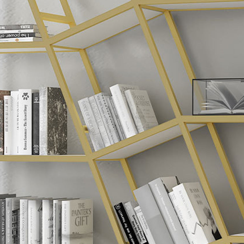 Modern Metal Bookcase Open Shelf Bookshelf for Living Room 70.9" H X 11.8" W