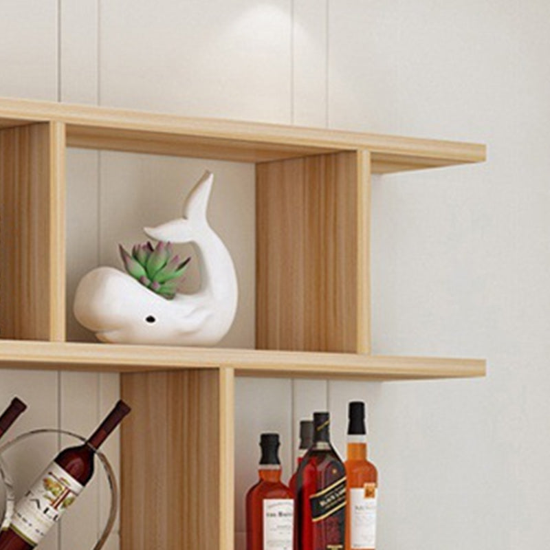 Contemporary Engineered Wood Bookcase Wall Mounted Book Shelf for Office