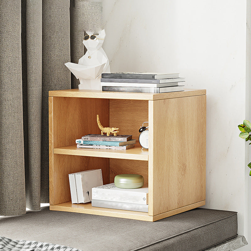 11.8" W Wooden Square Bookshelf Modern Closed Storage Bookcase for Home Office