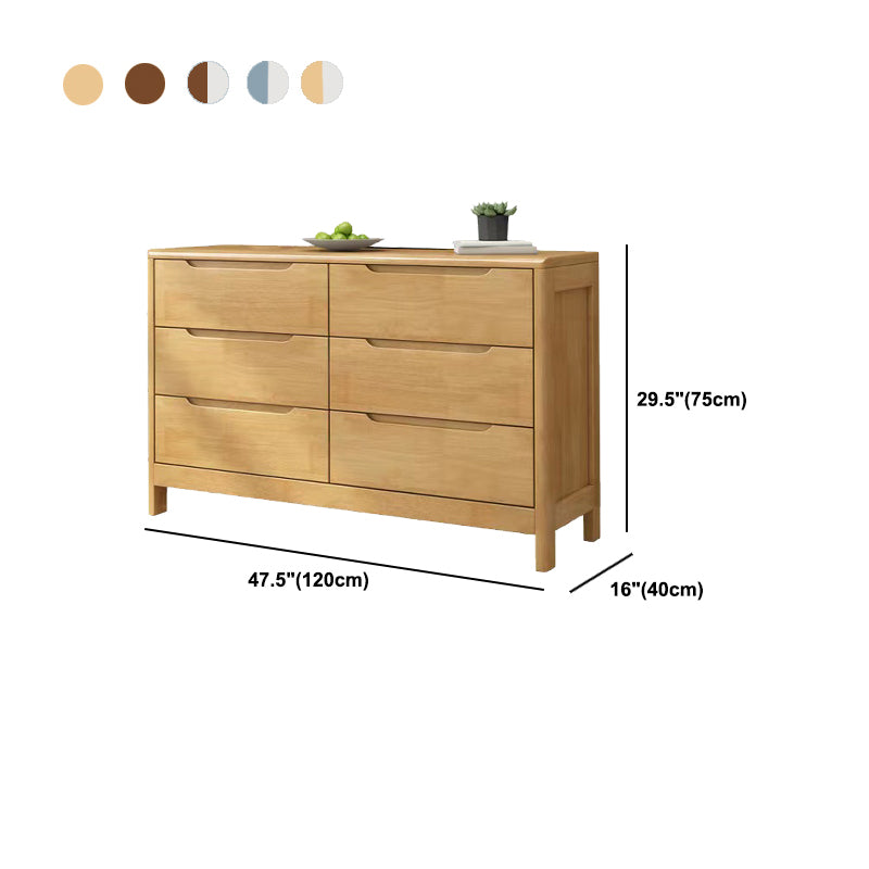 16" W Solid Wood Storage Chest Dresser Modern Storage Chest with 5 / 6 / 9 Drawers