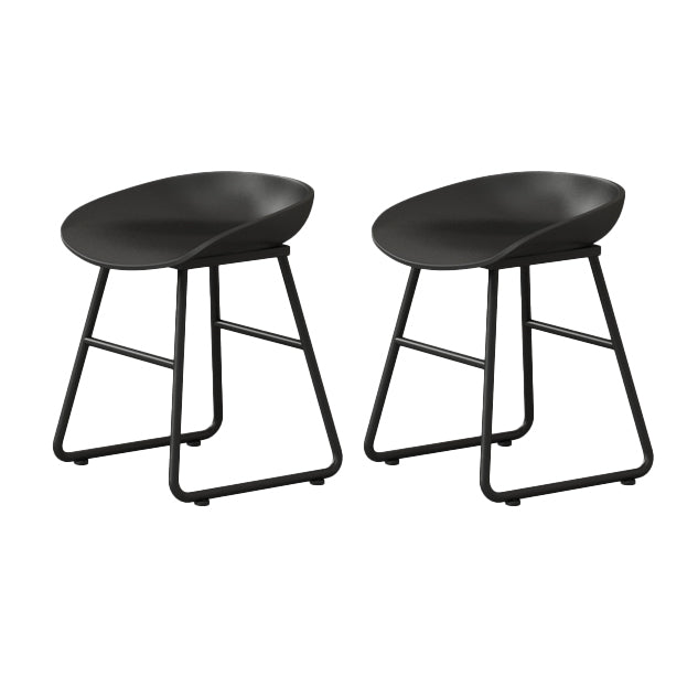 Modern Backrest Counter Stool Iron Kitchen Bar Stool with Acrylic Seat