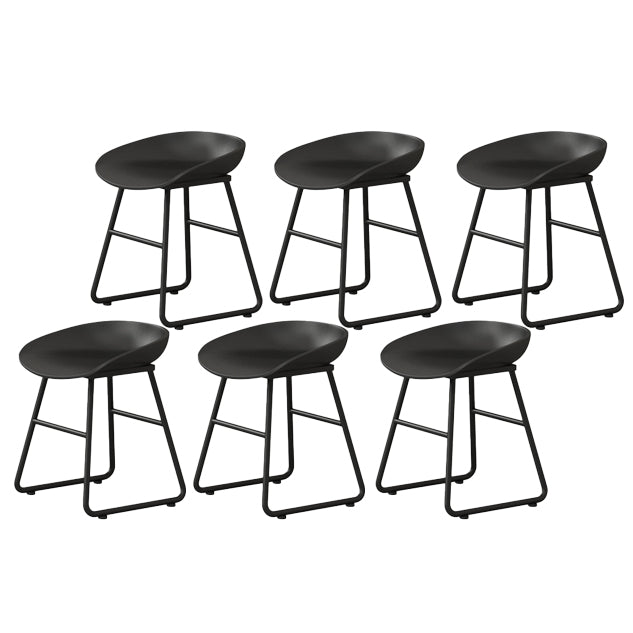 Modern Backrest Counter Stool Iron Kitchen Bar Stool with Acrylic Seat