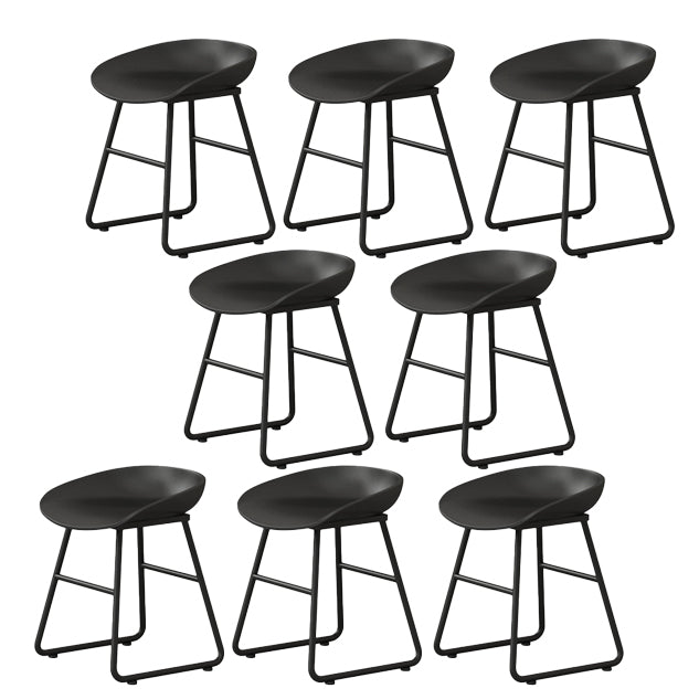 Modern Backrest Counter Stool Iron Kitchen Bar Stool with Acrylic Seat