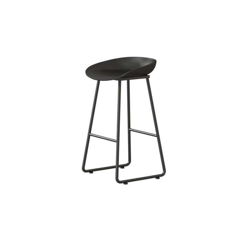 Modern Backrest Counter Stool Iron Kitchen Bar Stool with Acrylic Seat
