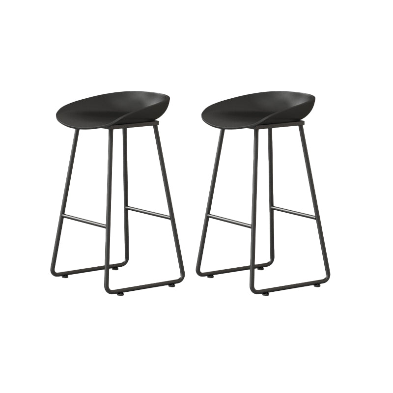 Modern Backrest Counter Stool Iron Kitchen Bar Stool with Acrylic Seat