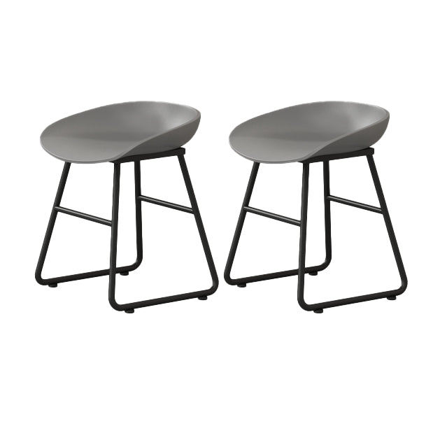 Modern Backrest Counter Stool Iron Kitchen Bar Stool with Acrylic Seat