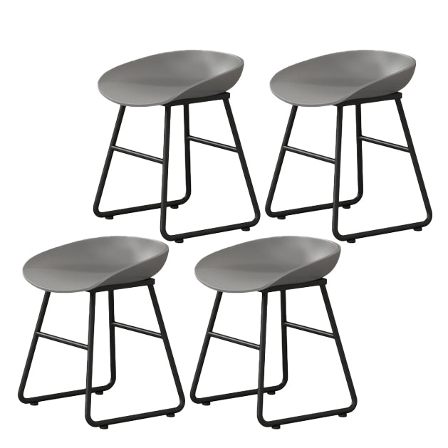Modern Backrest Counter Stool Iron Kitchen Bar Stool with Acrylic Seat