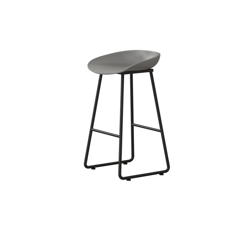 Modern Backrest Counter Stool Iron Kitchen Bar Stool with Acrylic Seat