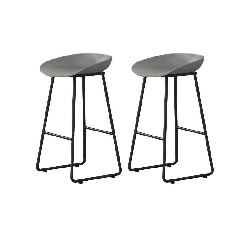 Modern Backrest Counter Stool Iron Kitchen Bar Stool with Acrylic Seat