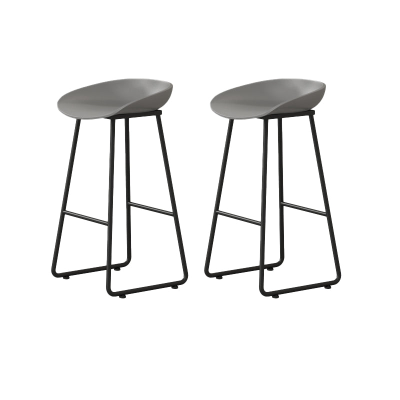 Modern Backrest Counter Stool Iron Kitchen Bar Stool with Acrylic Seat