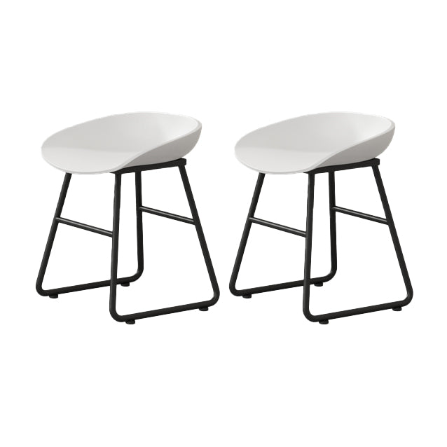 Modern Backrest Counter Stool Iron Kitchen Bar Stool with Acrylic Seat
