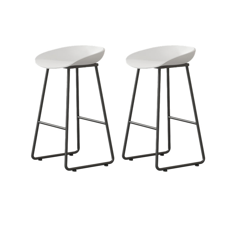 Modern Backrest Counter Stool Iron Kitchen Bar Stool with Acrylic Seat