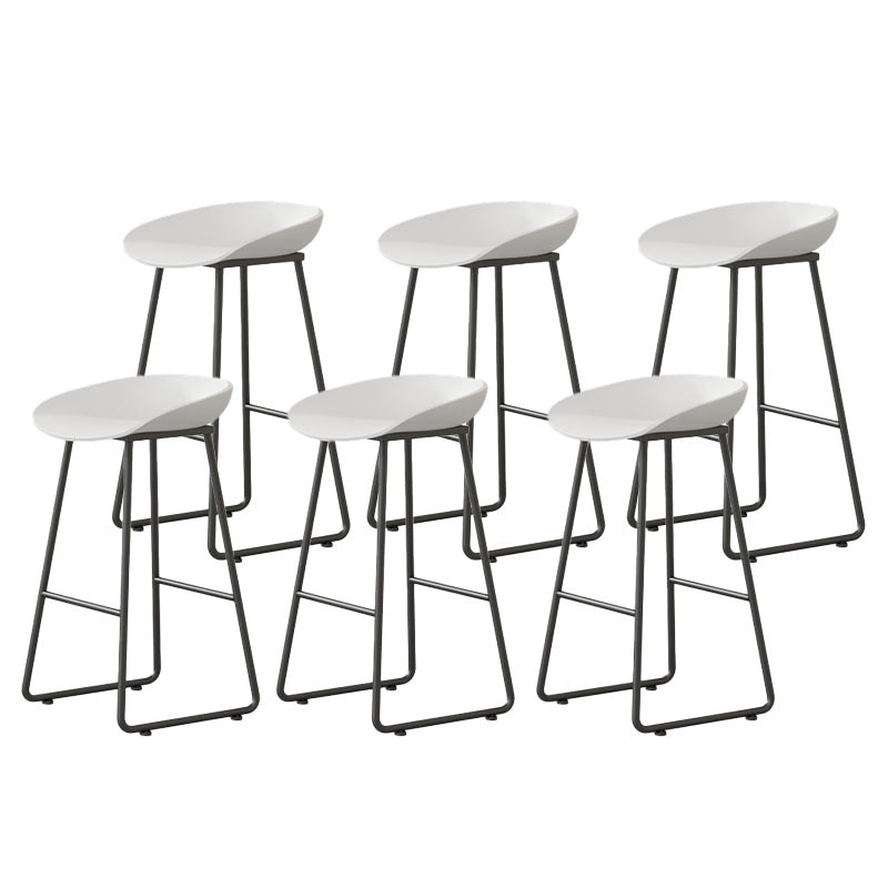 Modern Backrest Counter Stool Iron Kitchen Bar Stool with Acrylic Seat