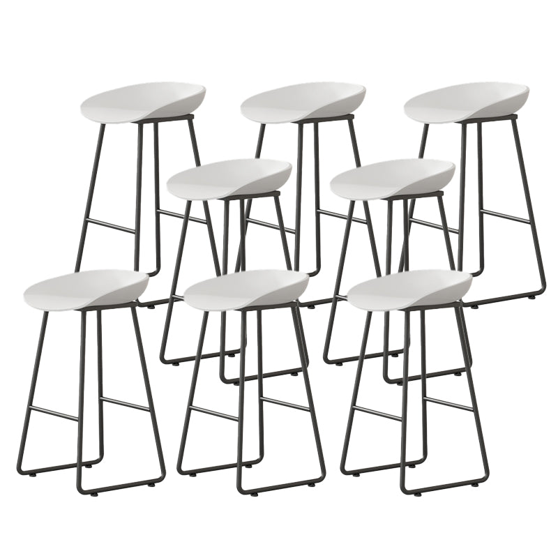 Modern Backrest Counter Stool Iron Kitchen Bar Stool with Acrylic Seat