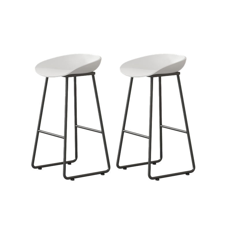 Modern Backrest Counter Stool Iron Kitchen Bar Stool with Acrylic Seat