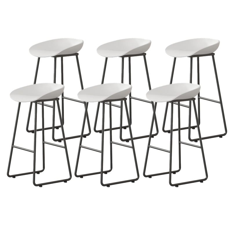 Modern Backrest Counter Stool Iron Kitchen Bar Stool with Acrylic Seat