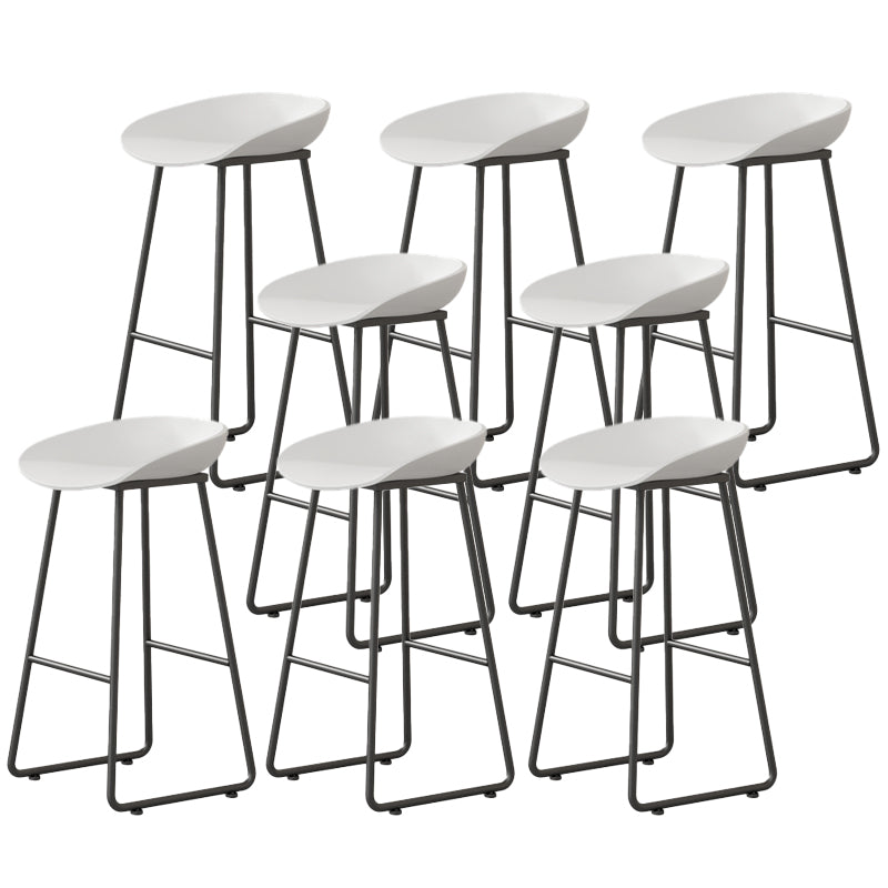 Modern Backrest Counter Stool Iron Kitchen Bar Stool with Acrylic Seat