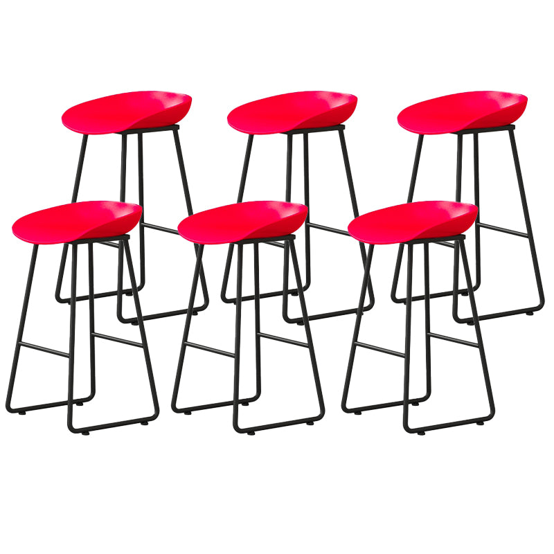 Modern Backrest Counter Stool Iron Kitchen Bar Stool with Acrylic Seat