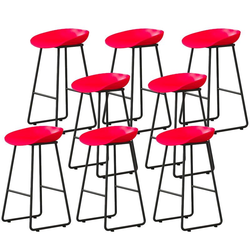 Modern Backrest Counter Stool Iron Kitchen Bar Stool with Acrylic Seat