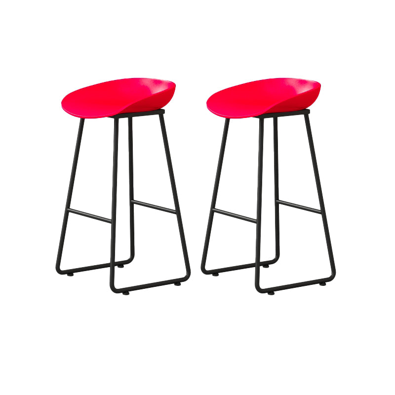 Modern Backrest Counter Stool Iron Kitchen Bar Stool with Acrylic Seat