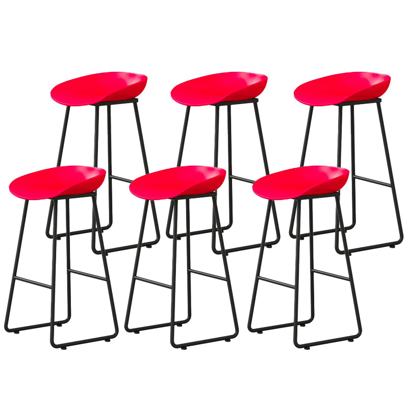 Modern Backrest Counter Stool Iron Kitchen Bar Stool with Acrylic Seat