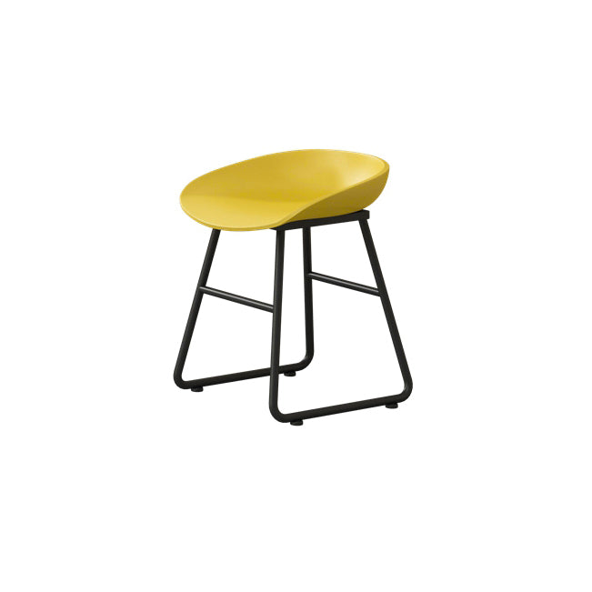 Modern Backrest Counter Stool Iron Kitchen Bar Stool with Acrylic Seat