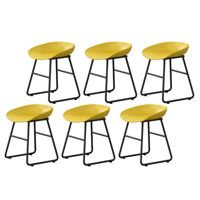 Modern Backrest Counter Stool Iron Kitchen Bar Stool with Acrylic Seat