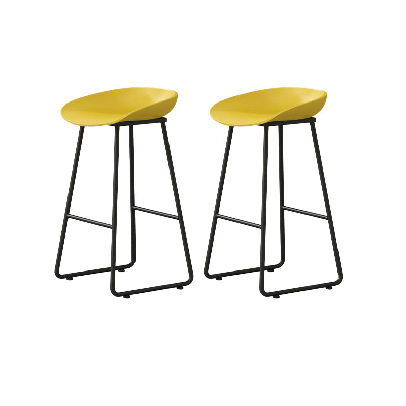 Modern Backrest Counter Stool Iron Kitchen Bar Stool with Acrylic Seat