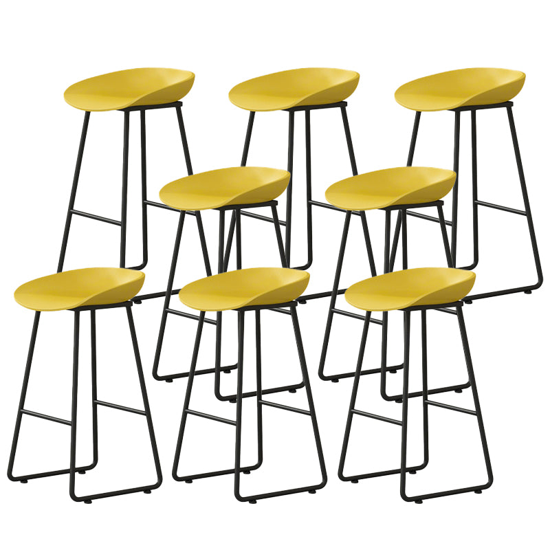 Modern Backrest Counter Stool Iron Kitchen Bar Stool with Acrylic Seat