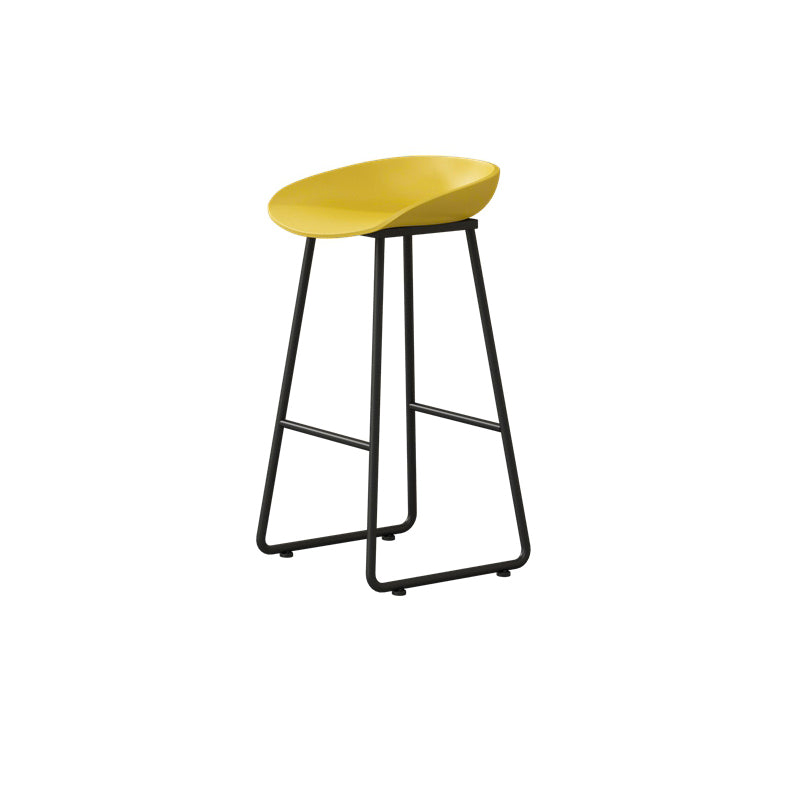 Modern Backrest Counter Stool Iron Kitchen Bar Stool with Acrylic Seat