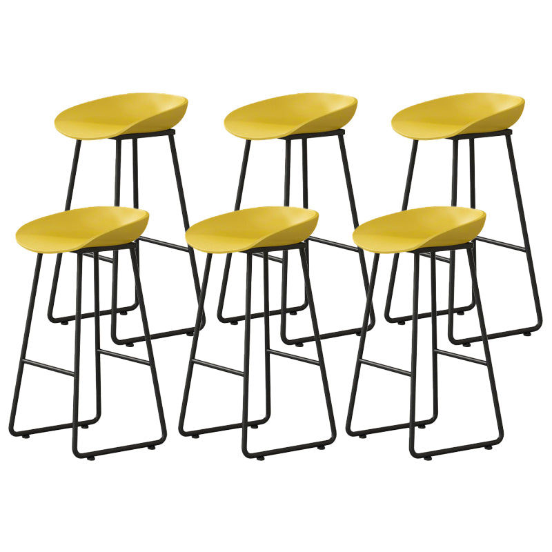 Modern Backrest Counter Stool Iron Kitchen Bar Stool with Acrylic Seat