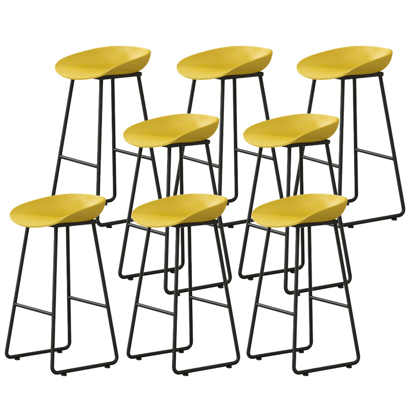 Modern Backrest Counter Stool Iron Kitchen Bar Stool with Acrylic Seat
