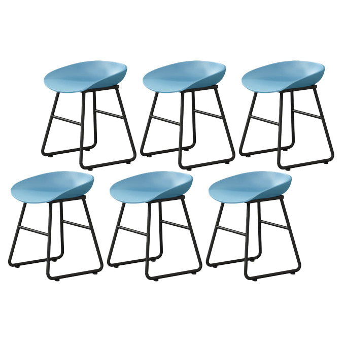 Modern Backrest Counter Stool Iron Kitchen Bar Stool with Acrylic Seat