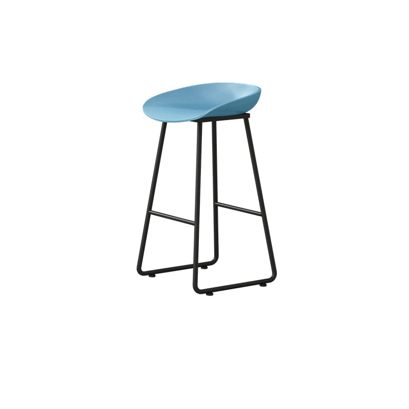 Modern Backrest Counter Stool Iron Kitchen Bar Stool with Acrylic Seat