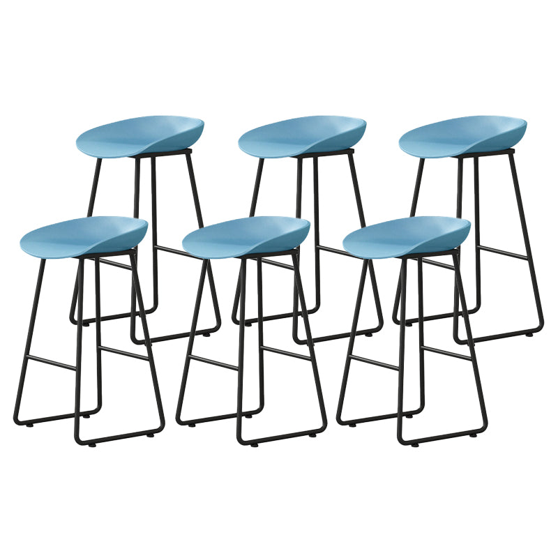 Modern Backrest Counter Stool Iron Kitchen Bar Stool with Acrylic Seat